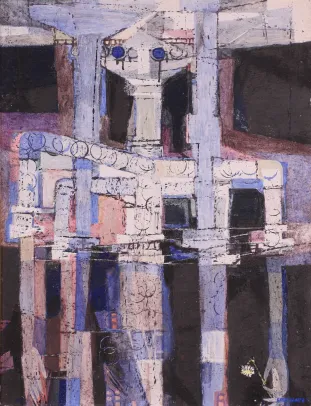 Figur som holder prestekrave