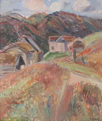 "Landskap med fjellgård"