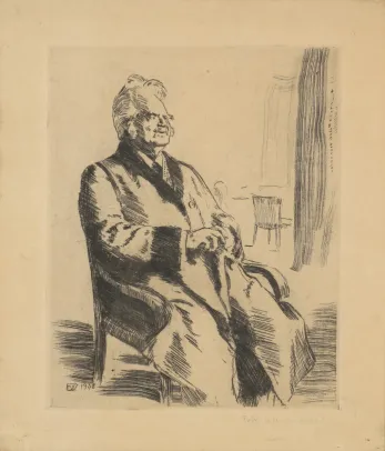 Bjørnstjerne Bjørnson i slåbrok