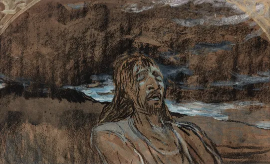 "Landskap med mannshode"