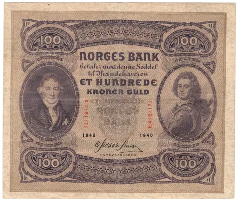 100 kroner 1940 B