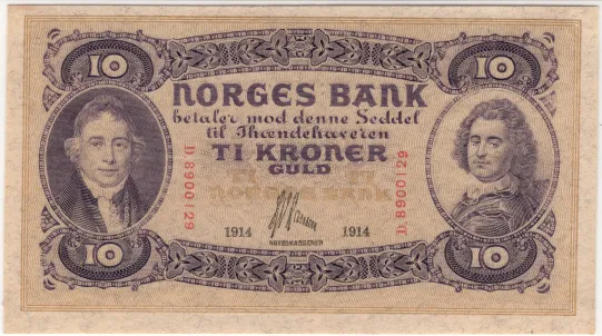 10 kroner 1914 D