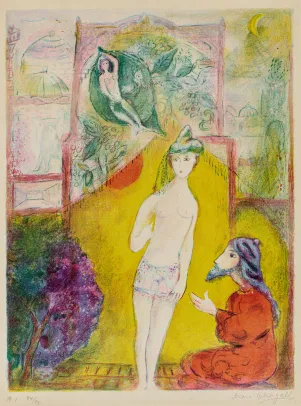 "Then the Boy displayed to the Dervish his Bosom, from Four Tale