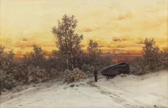 "Kvinne i vintersol"