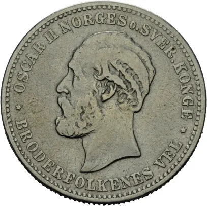 2 kroner 1887 Oscar II