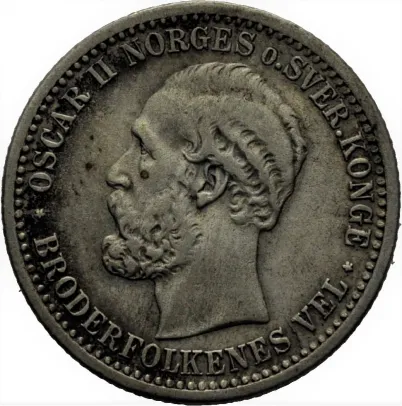 50 øre/15sk. 1874 Oscar II