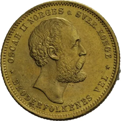 20 kroner/5 Spc. 1874 Oscar II