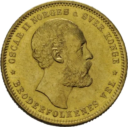 20 kroner 1876 Oscar II.