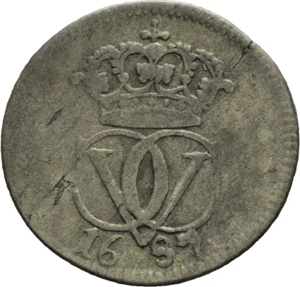 2 skilling 1687 Christian V type II