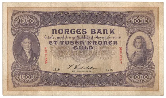 1000 kroner 1918 A