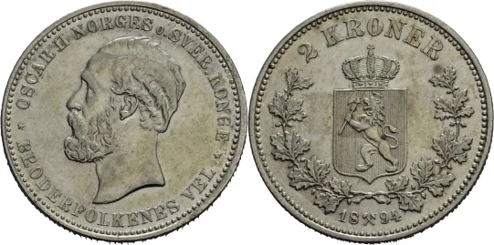2 kroner 1894 Oscar II