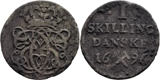 Skilling 1696 Christian V.