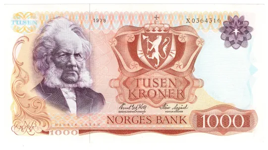 1000 kroner 1978 erstatningsseddel X