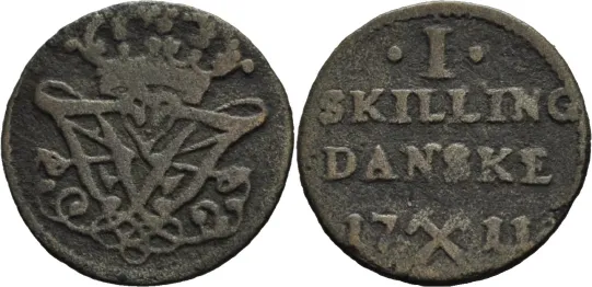 Skilling 1711 Frederik IV