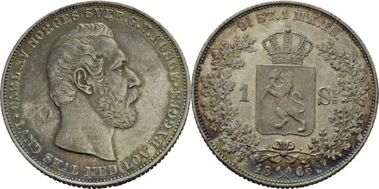 Speciedaler 1865 Carl XV