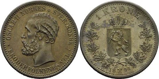 1 krone 1894 Oscar II