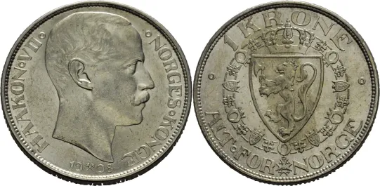 1 krone 1908 u/p