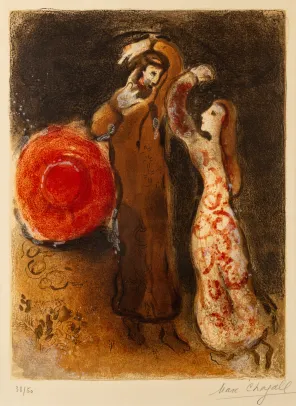 F.lito. 38/50 "Rencontre de Ruth et de Booz"