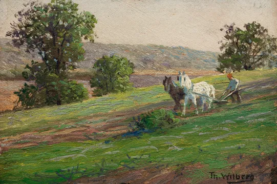 Pløying i Maridalen