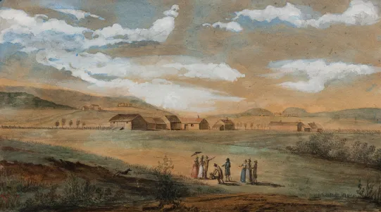 Landskap med figurer