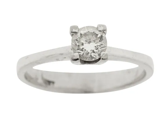 Ring i 14k hvitt gull 