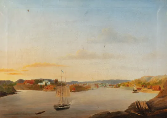 Skien - 1848 sett fra Follestad