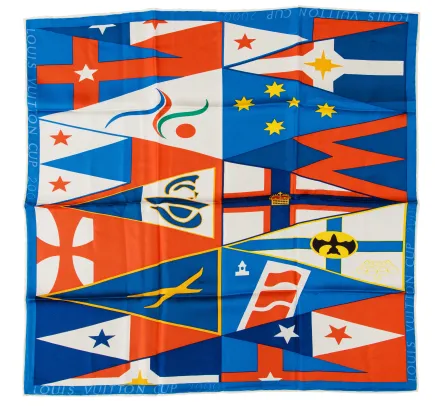 "Louis Vuitton Cup" silkeskjerf