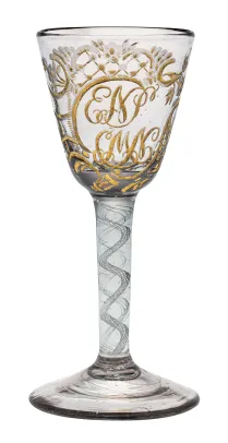 Vinglass "Slanger med Butte Klokker Chrystal", Nøstetangen