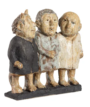 Figurgruppe i  keramikk
