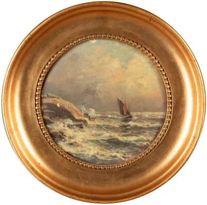 Losbåt i opprørt sjø