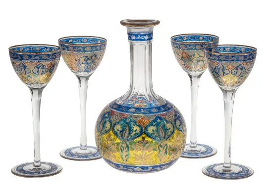 Karaffel med 4 tilhørende glass 