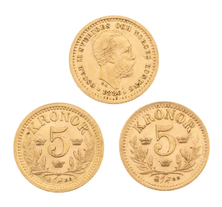 Lot med gullmynt