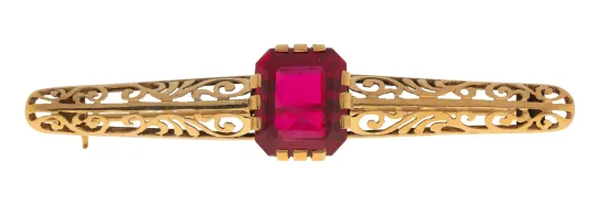 Stangnål i gult gull