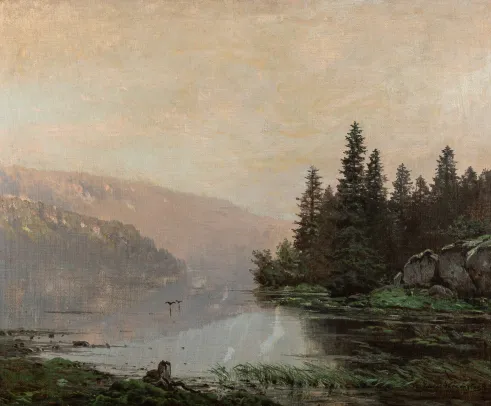 Stille morgen ved vannet