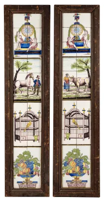 Et par rammer med dekorerte fliser