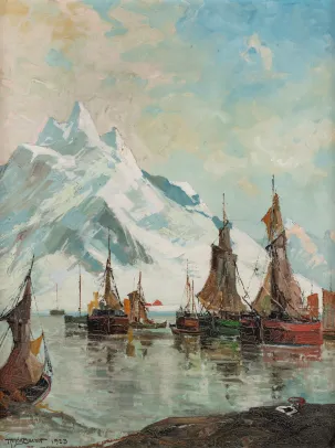 Fiskeoppkjøperne er samlet, Brettesnes i Nordland