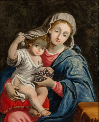 Madonna med barnet og drueklase