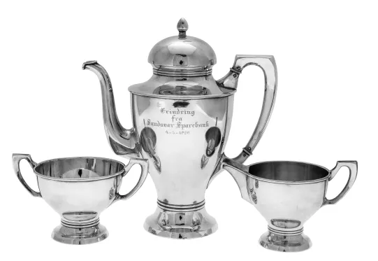 Kaffeservise i sølv