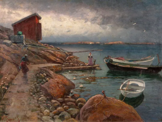 Fra Brårvikkilen ved Tvedestrands fyr