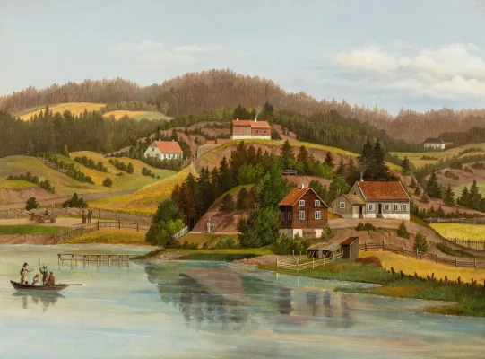 Prospekt af Aar Løkke Ladegårdsøen, sett fra Bygdøy