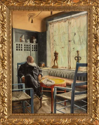 Christian Krohg i atelieret