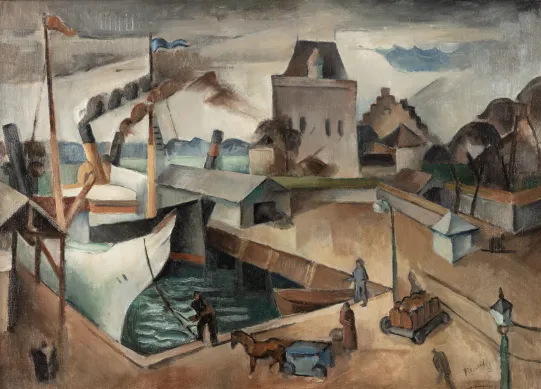 Fra Bergen havn med Rosenkrantztårnet og Haakonshallen 