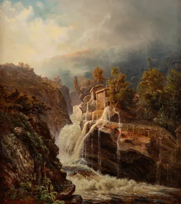 Sagbruk ved fossestryk