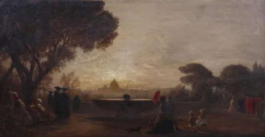 Utsikt fra Villa Borghese-parken (Monte Pincio) mot Peterskirken