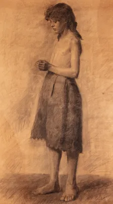 Ung pike med skjørt