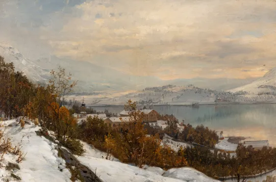 Kystlandskap i vinterdrakt