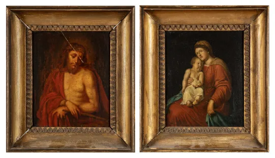 Madonna og barnet / Kristus med tornekrone